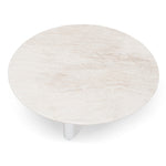 Zafar Nested Travertine Coffee Table - White Coffee Table Dwood-Core