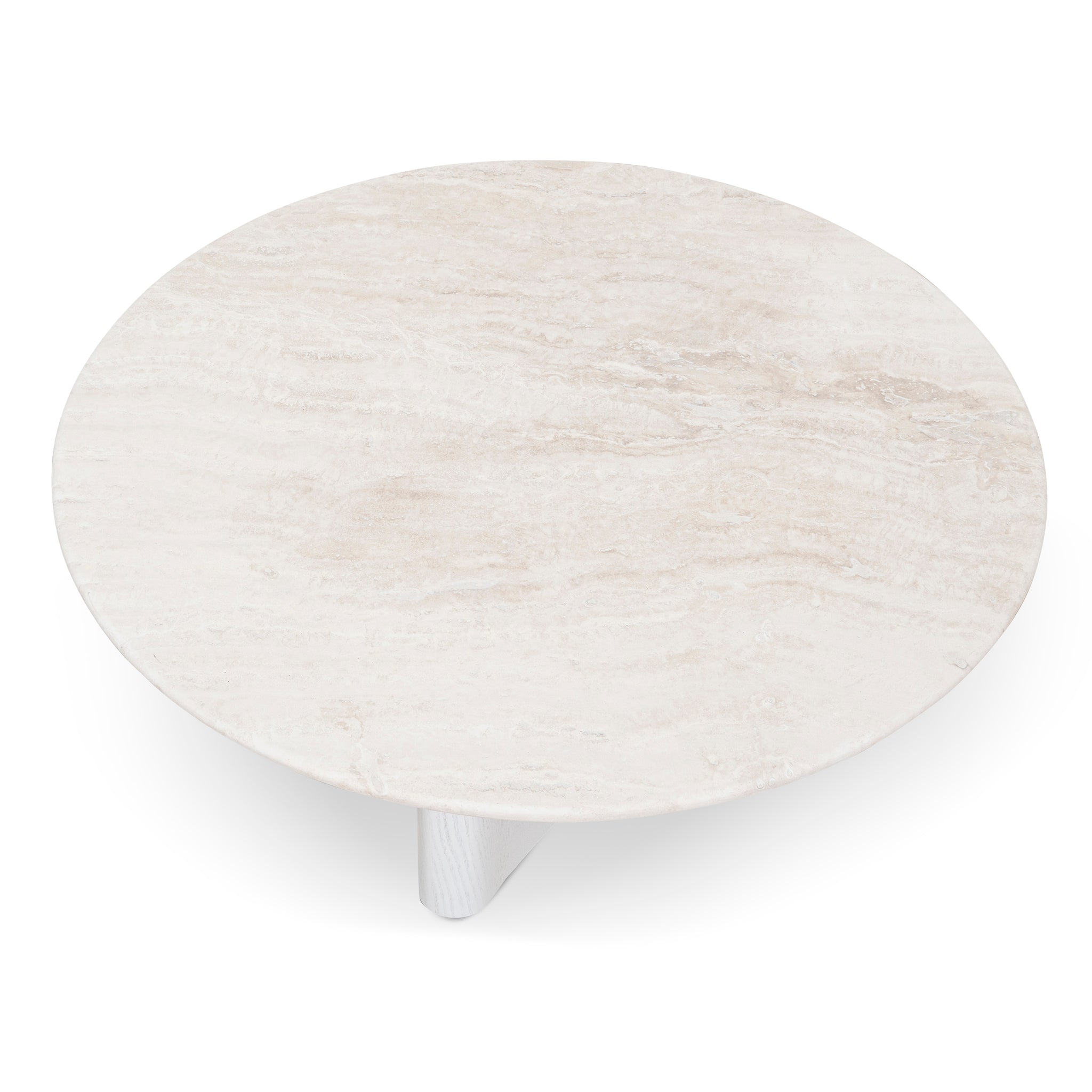 Zafar Nested Travertine Coffee Table - White Coffee Table Dwood-Core