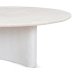 Zafar Nested Travertine Coffee Table - White Coffee Table Dwood-Core