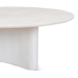 Zafar Nested Travertine Coffee Table - White Coffee Table Dwood-Core