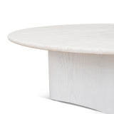 Zafar Nested Travertine Coffee Table - White Coffee Table Dwood-Core
