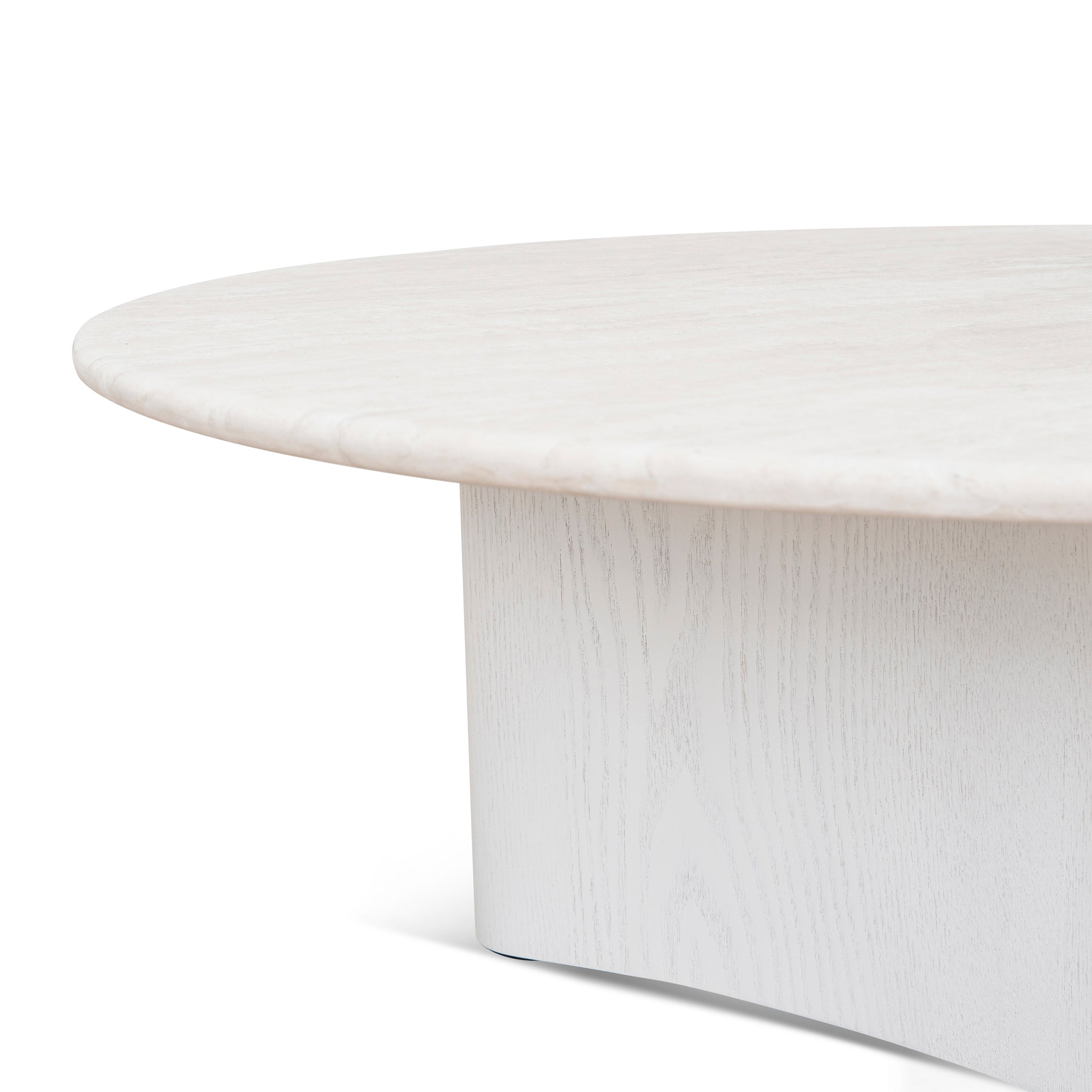 Zafar Nested Travertine Coffee Table - White Coffee Table Dwood-Core