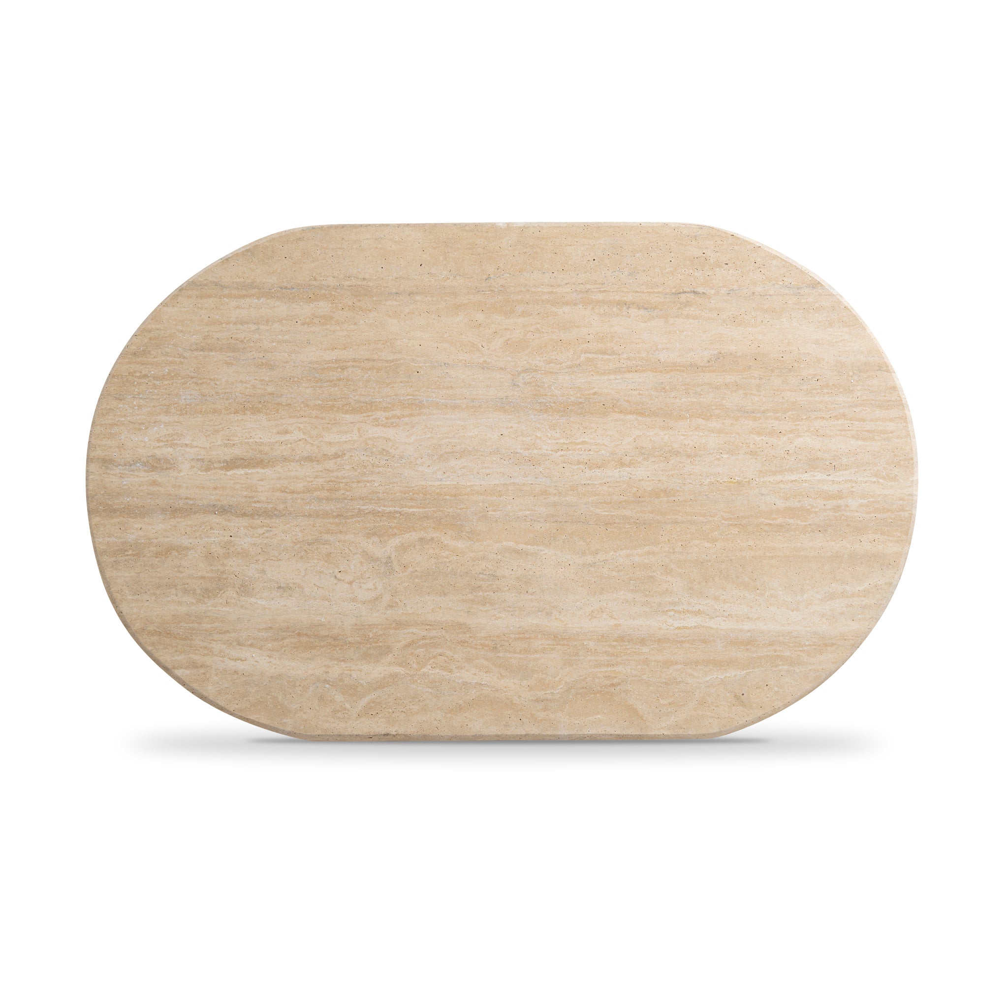 Kalin 1.2m Oval Travertine Coffee Table - Natural Coffee Table Nicki-Core   