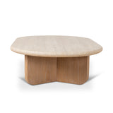 Kalin 1.2m Oval Travertine Coffee Table - Natural Coffee Table Nicki-Core   