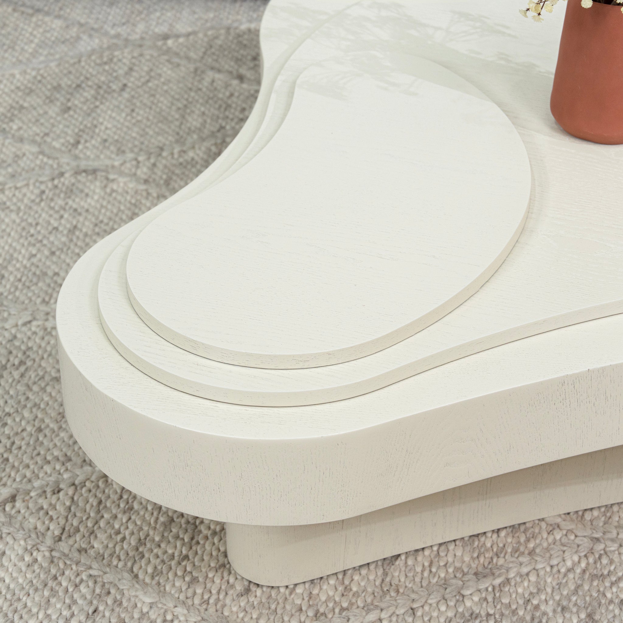 Nuvia 1.33m Coffee Table - Ivory Oat Coffee Table Dwood-Core