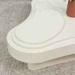 Ex Display - Nuvia 1.33m Coffee Table - Ivory Oat Coffee Table Dwood-Core