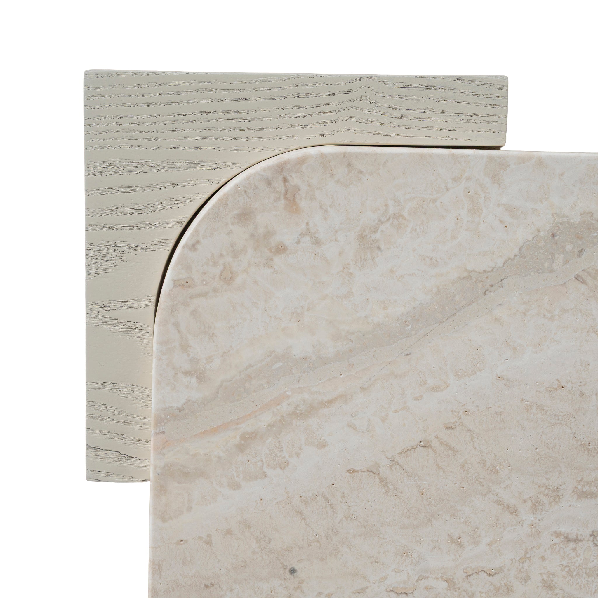 Zenlo 1.26m Travertine Coffee Table - Ivory Oat Coffee Table Dwood-Core