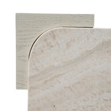 Zenlo 1.26m Travertine Coffee Table - Ivory Oat Coffee Table Dwood-Core