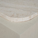 Zenlo 1.26m Travertine Coffee Table - Ivory Oat Coffee Table Dwood-Core