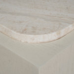 Zenlo 1.26m Travertine Coffee Table - Ivory Oat Coffee Table Dwood-Core