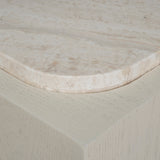 Zenlo 1.26m Travertine Coffee Table - Ivory Oat Coffee Table Dwood-Core