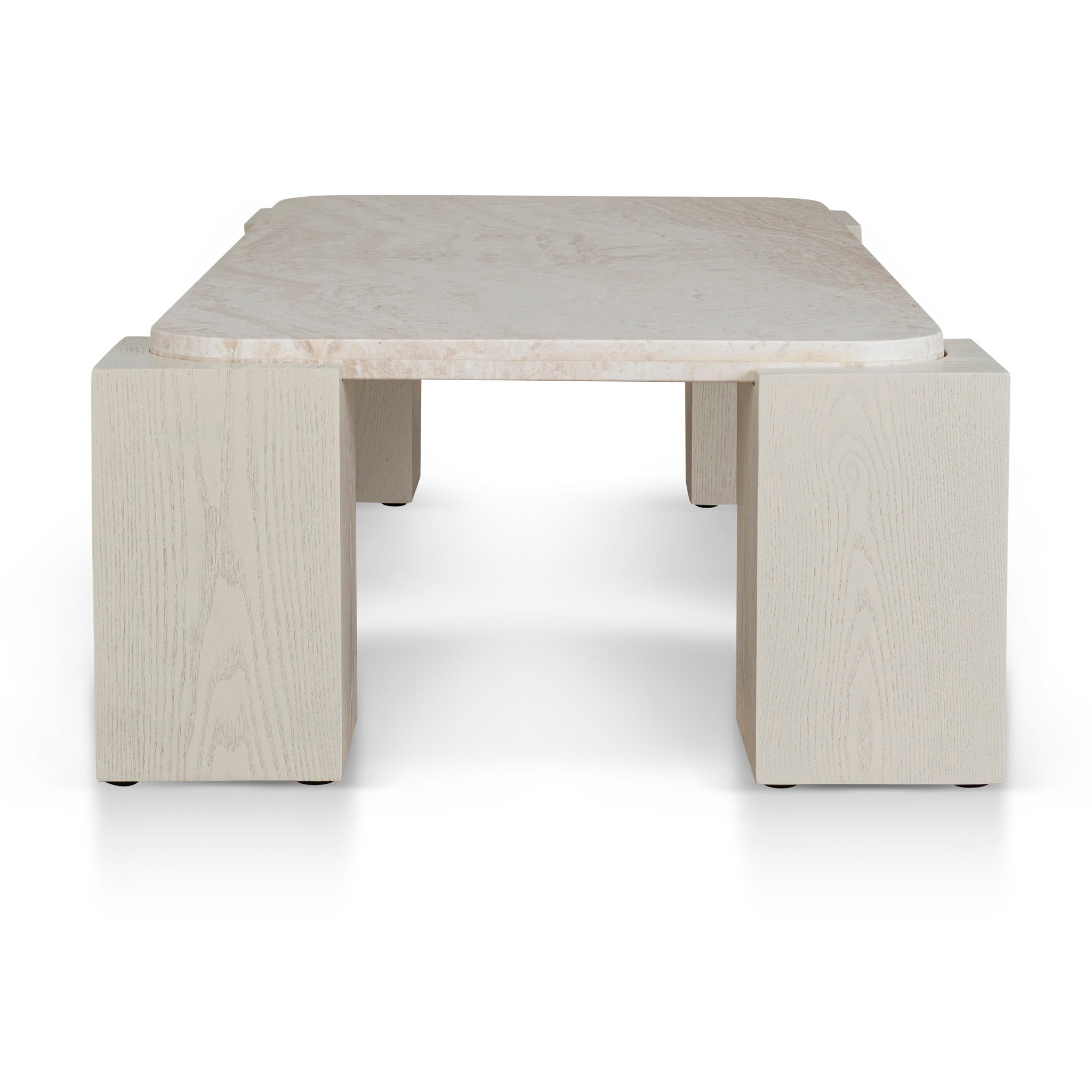 Zenlo 1.26m Travertine Coffee Table - Ivory Oat Coffee Table Dwood-Core