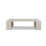 Zenlo 1.26m Travertine Coffee Table - Ivory Oat Coffee Table Dwood-Core