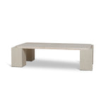 Zenlo 1.26m Travertine Coffee Table - Ivory Oat Coffee Table Dwood-Core