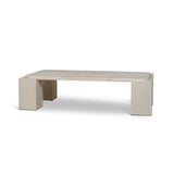 Zenlo 1.26m Travertine Coffee Table - Ivory Oat Coffee Table Dwood-Core