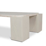 Zenlo 1.26m Travertine Coffee Table - Ivory Oat Coffee Table Dwood-Core