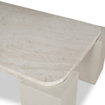 Zenlo 1.26m Travertine Coffee Table - Ivory Oat Coffee Table Dwood-Core