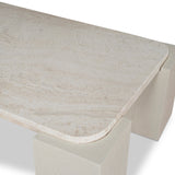 Zenlo 1.26m Travertine Coffee Table - Ivory Oat Coffee Table Dwood-Core