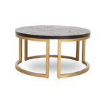 Wilma Nested Coffee Table - Peppercorn and Brass Coffee Table VN-Core