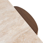 Ex Display - Larisa 100cm Travertine Coffee Table - Walnut Coffee Table Rebhi-Core