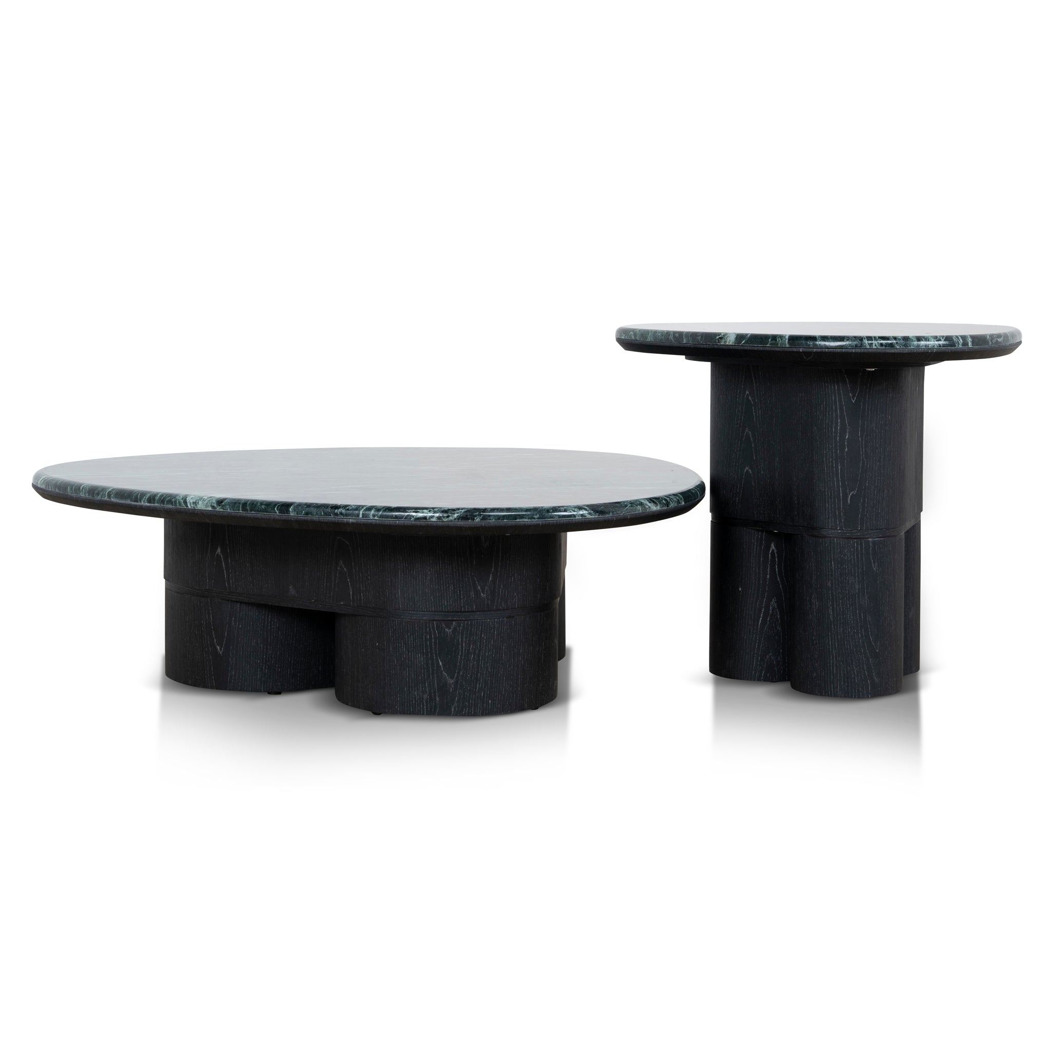 Ex Display - Arvilo Nested Marble Table - Black Table Set Mika-Core