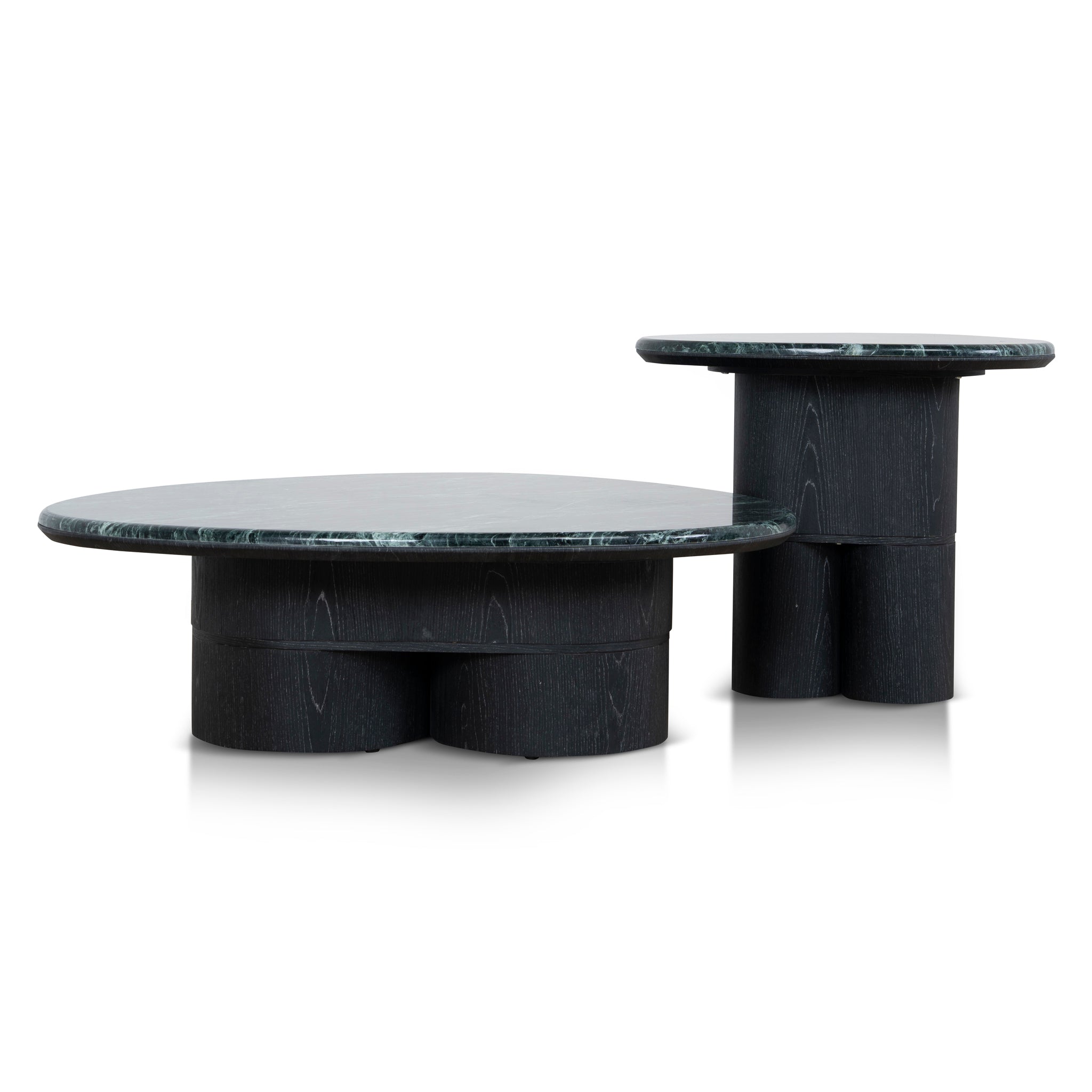 Ex Display - Arvilo Nested Marble Table - Black Table Set Mika-Core