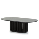 Arvena 1.3m Oval Coffee Table - Black Stain Coffee Table Cube Home-Core