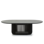 Arvena 1.3m Oval Coffee Table - Black Stain Coffee Table Cube Home-Core
