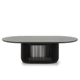 Arvena 1.3m Oval Coffee Table - Black Stain Coffee Table Cube Home-Core