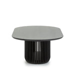 Arvena 1.3m Oval Coffee Table - Black Stain Coffee Table Cube Home-Core