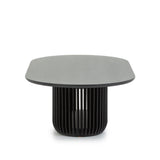 Arvena 1.3m Oval Coffee Table - Black Stain Coffee Table Cube Home-Core