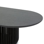 Arvena 1.3m Oval Coffee Table - Black Stain Coffee Table Cube Home-Core