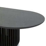 Arvena 1.3m Oval Coffee Table - Black Stain Coffee Table Cube Home-Core