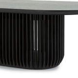 Arvena 1.3m Oval Coffee Table - Black Stain Coffee Table Cube Home-Core