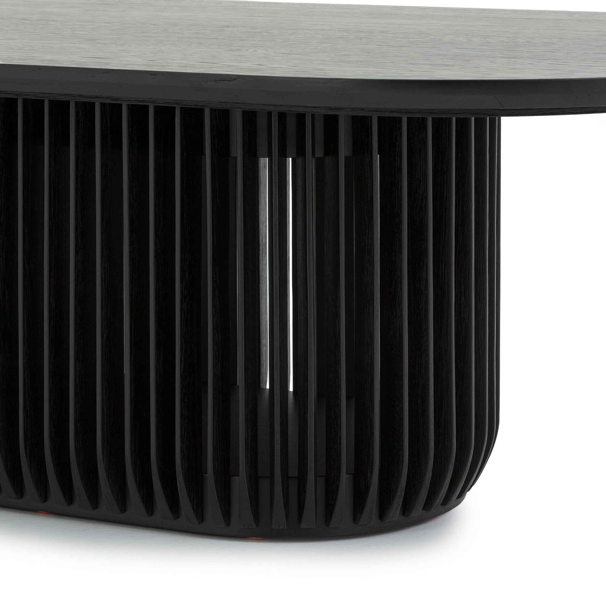 Arvena 1.3m Oval Coffee Table - Black Stain Coffee Table Cube Home-Core