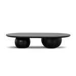 Monli 1.3m Elm Coffee Table - Full Black Coffee Table Nicki-Core