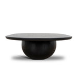Monli 1.3m Elm Coffee Table - Full Black Coffee Table Nicki-Core
