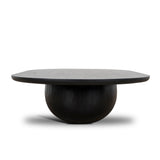 Monli 1.3m Elm Coffee Table - Full Black Coffee Table Nicki-Core