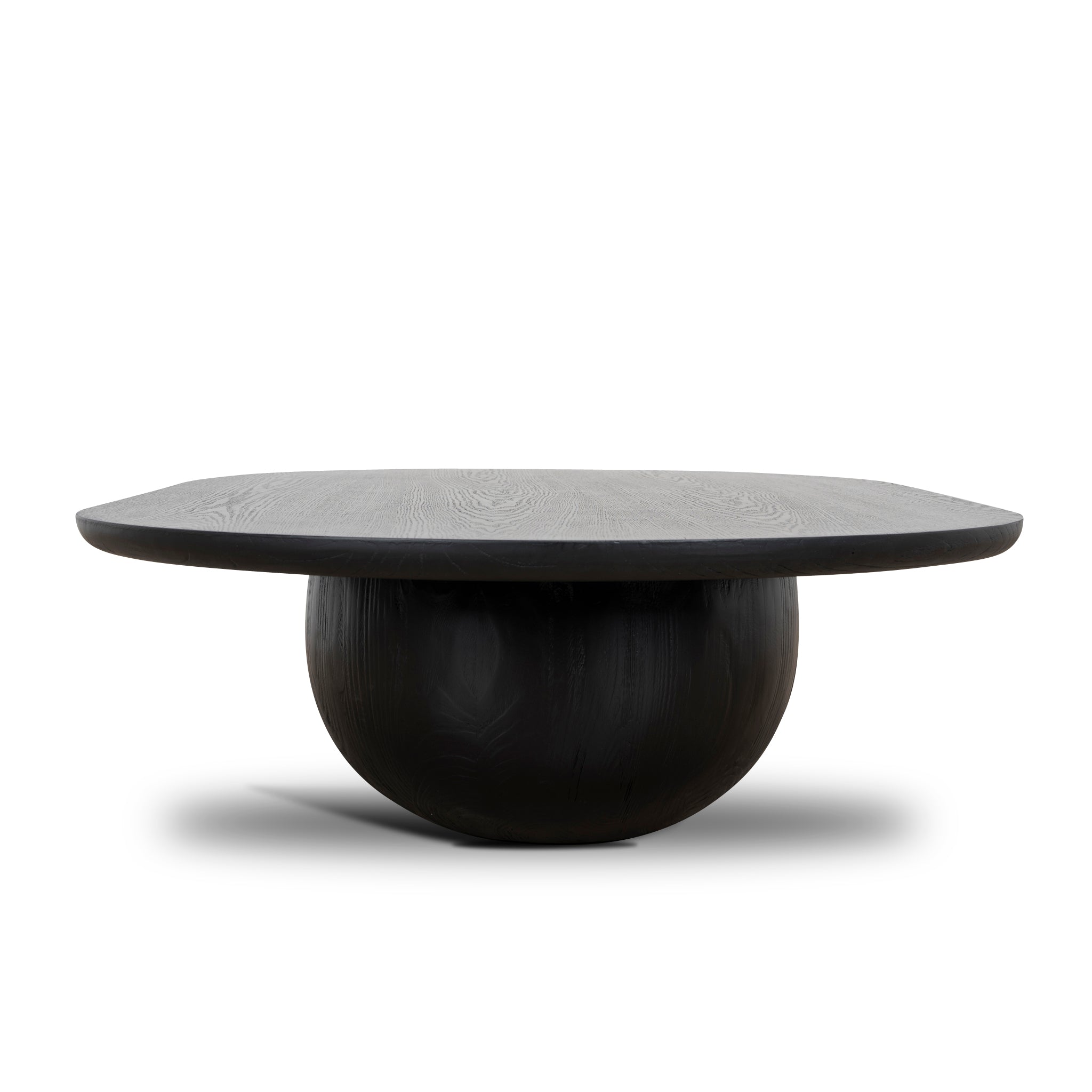 Monli 1.3m Elm Coffee Table - Full Black Coffee Table Nicki-Core