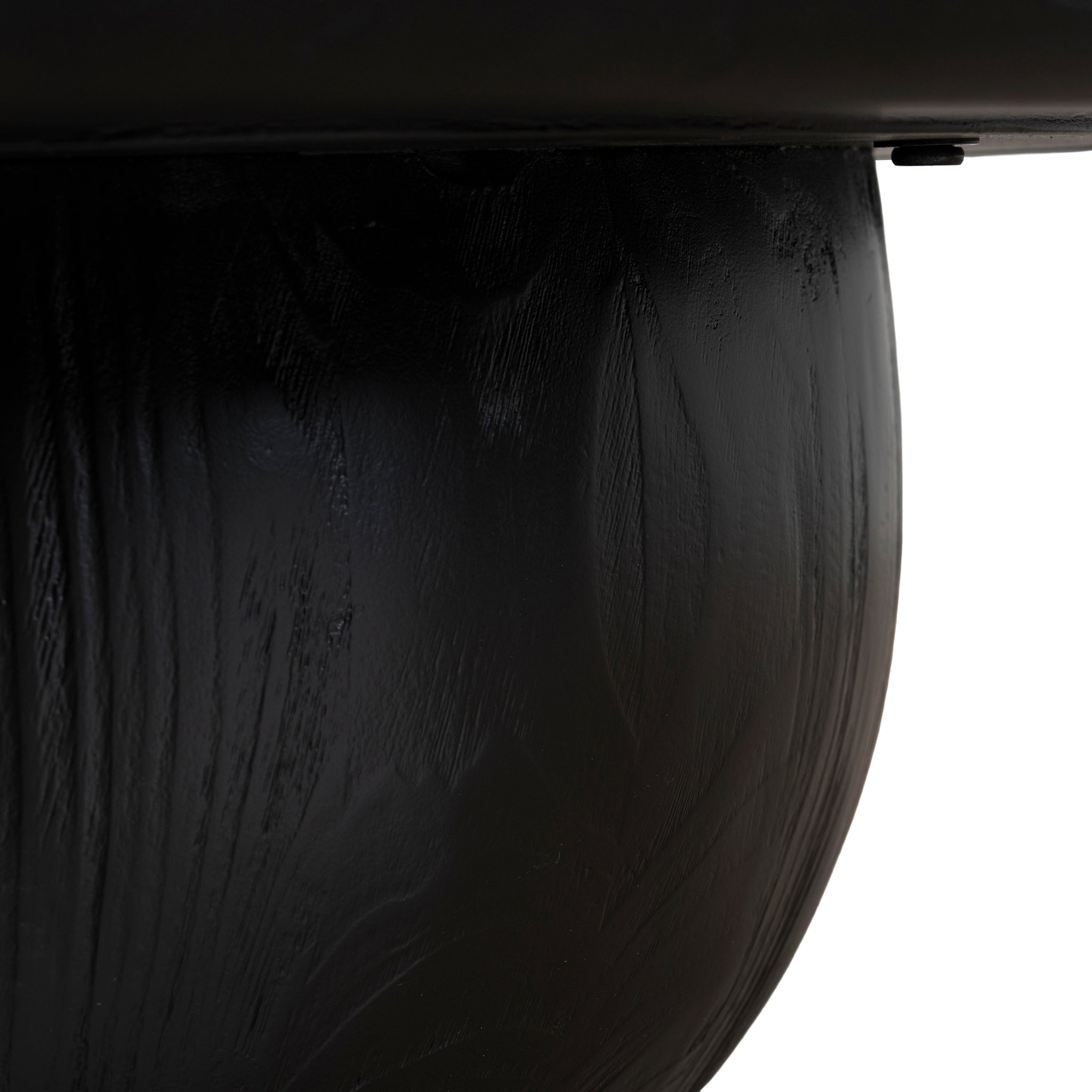 Monli 1.3m Elm Coffee Table - Full Black Coffee Table Nicki-Core