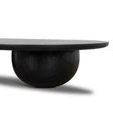 Monli 1.3m Elm Coffee Table - Full Black Coffee Table Nicki-Core