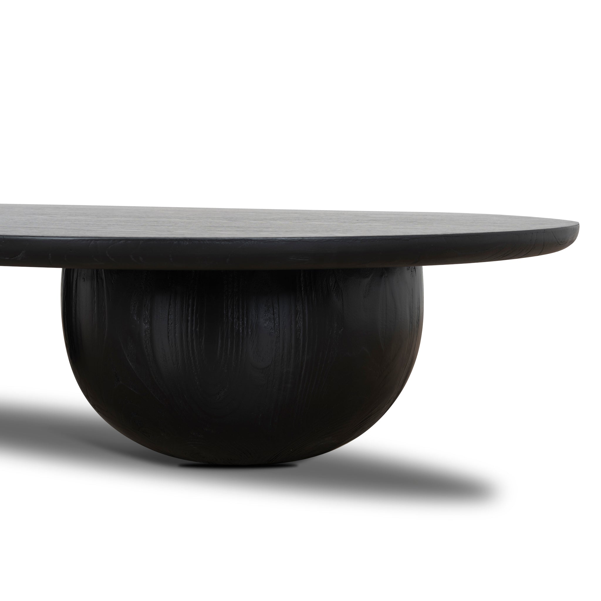 Monli 1.3m Elm Coffee Table - Full Black Coffee Table Nicki-Core