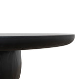 Monli 1.3m Elm Coffee Table - Full Black Coffee Table Nicki-Core