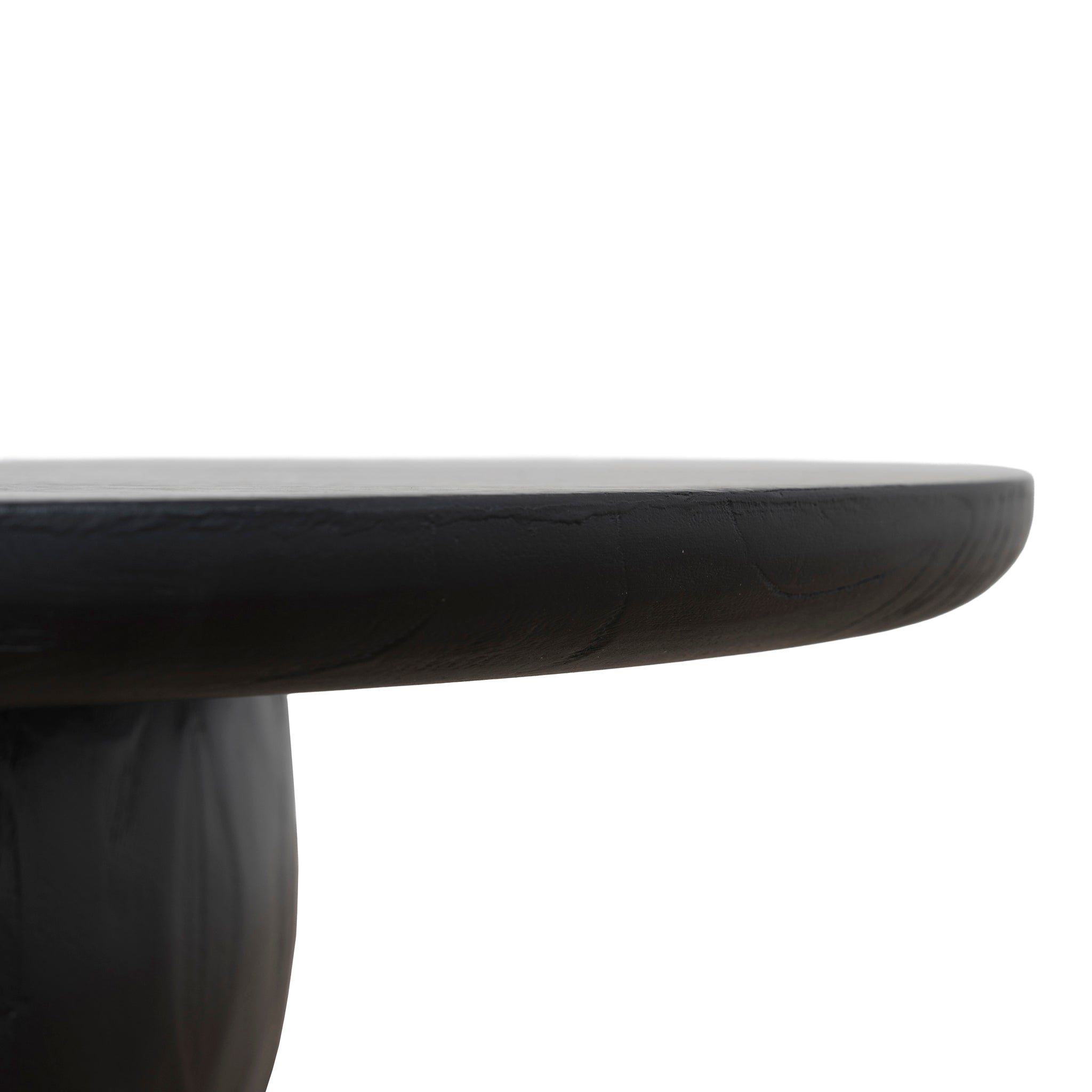 Monli 1.3m Elm Coffee Table - Full Black Coffee Table Nicki-Core