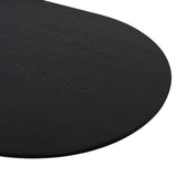 Monli 1.3m Elm Coffee Table - Full Black Coffee Table Nicki-Core