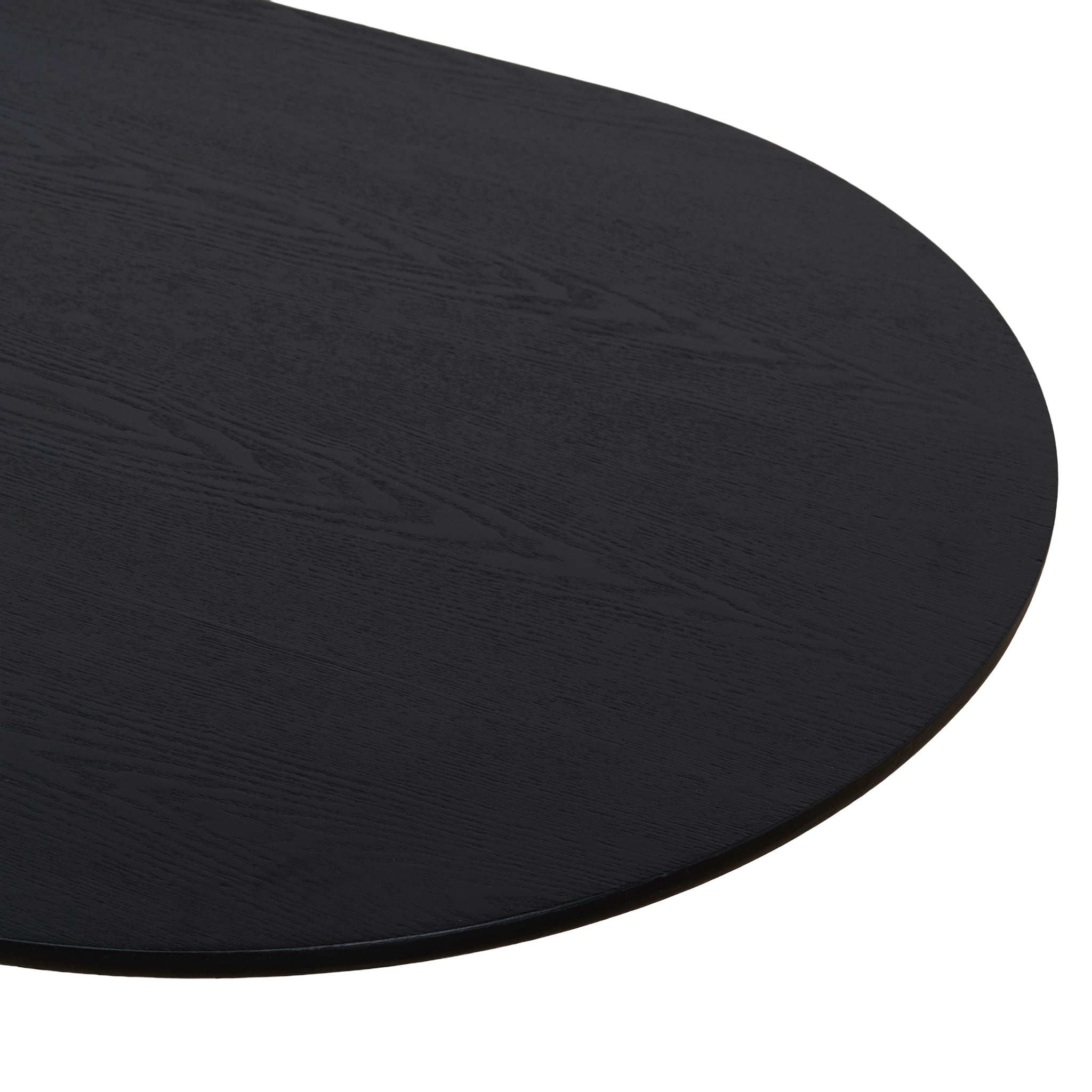 Monli 1.3m Elm Coffee Table - Full Black Coffee Table Nicki-Core