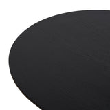 Monli 1.3m Elm Coffee Table - Full Black Coffee Table Nicki-Core