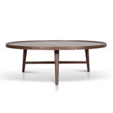Brenda 1.1m Wooden Round Coffee Table - Walnut Coffee Table Century-Core
