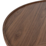 Brenda 1.1m Wooden Round Coffee Table - Walnut Coffee Table Century-Core