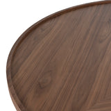 Brenda 1.1m Wooden Round Coffee Table - Walnut Coffee Table Century-Core